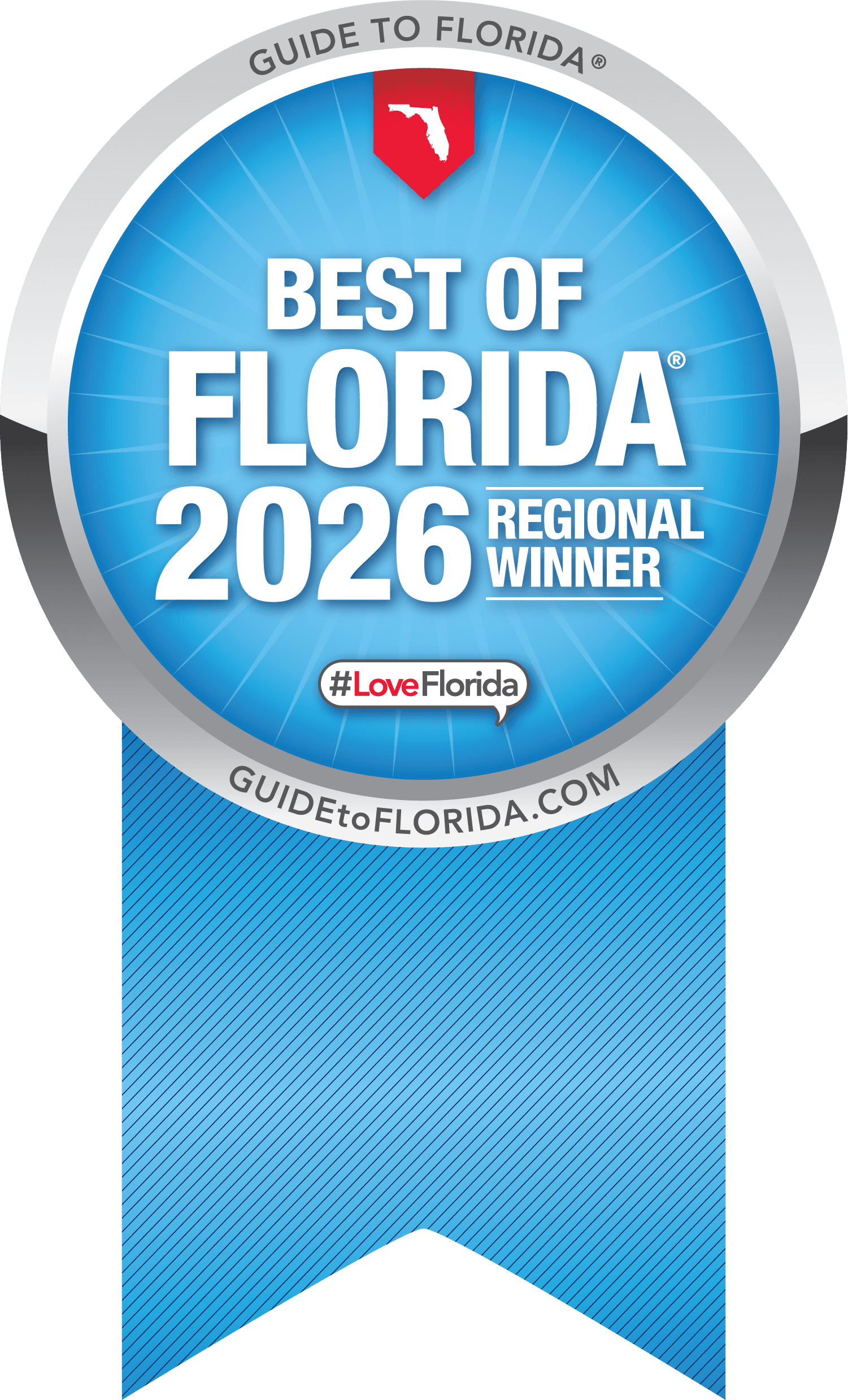 Guide to Florida Best of Florida 2026 Regional Winner award ribbon