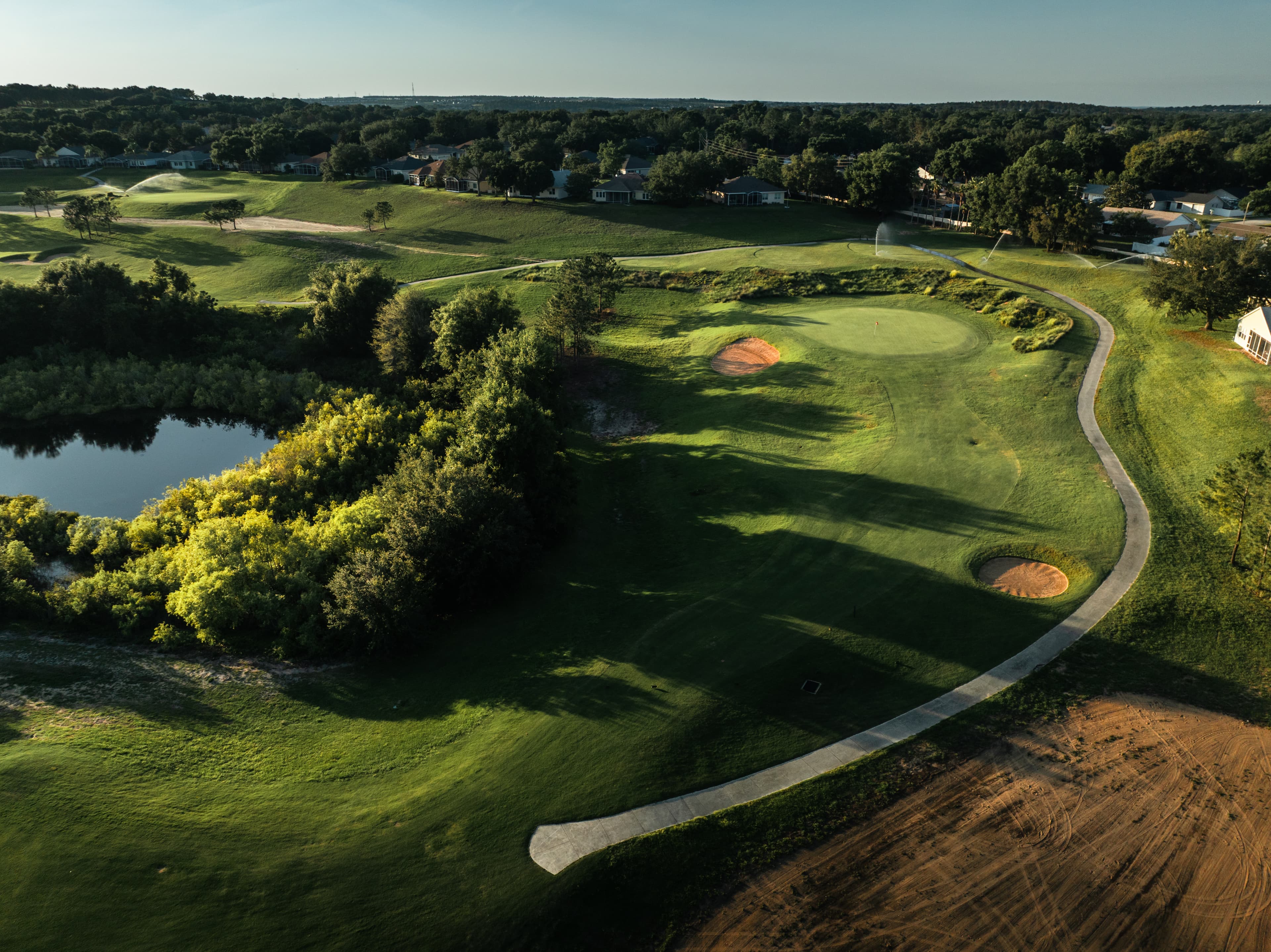 Aerial view of the Clermont National fairways