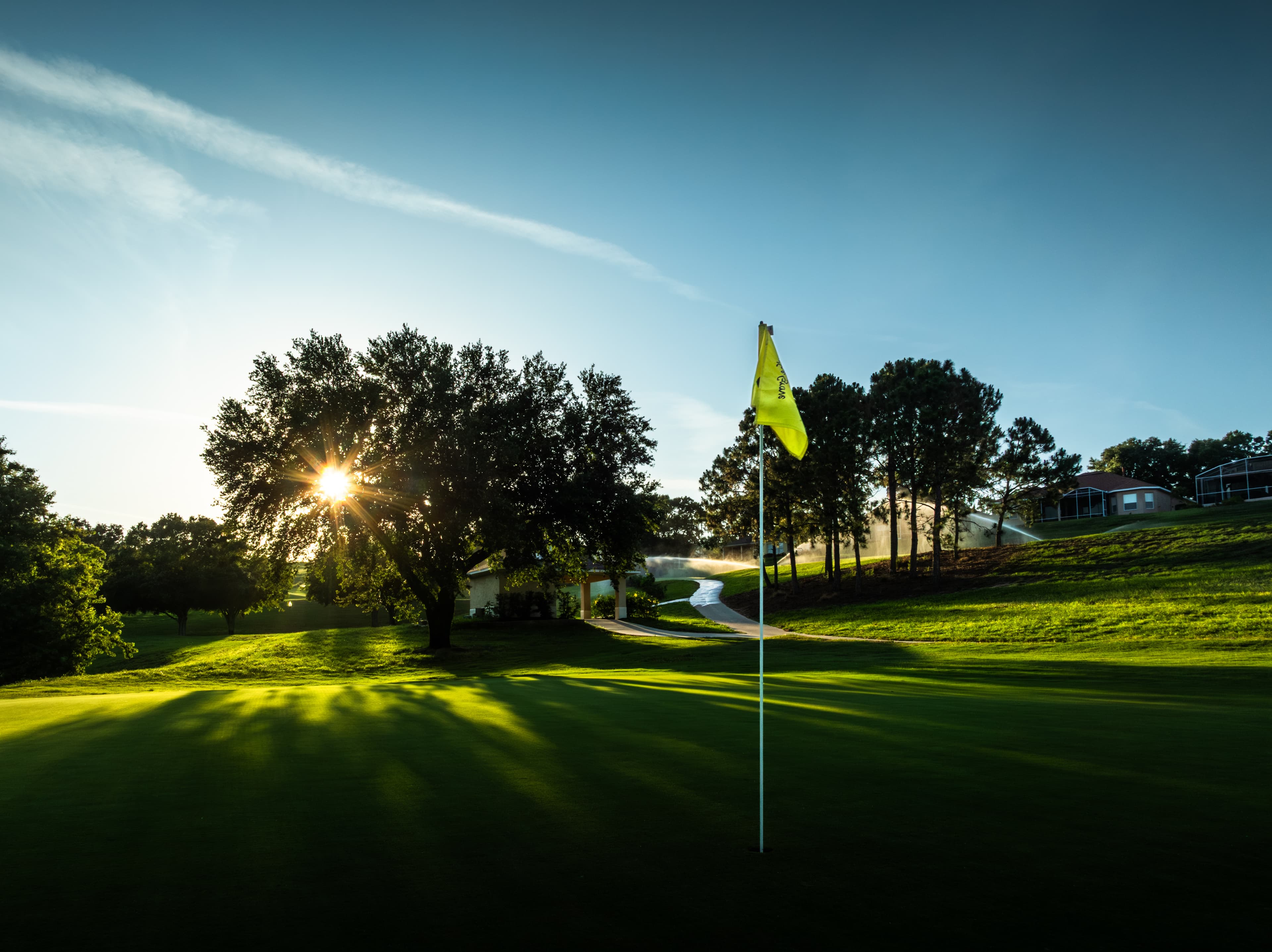 Aerial view of Clermont National greens