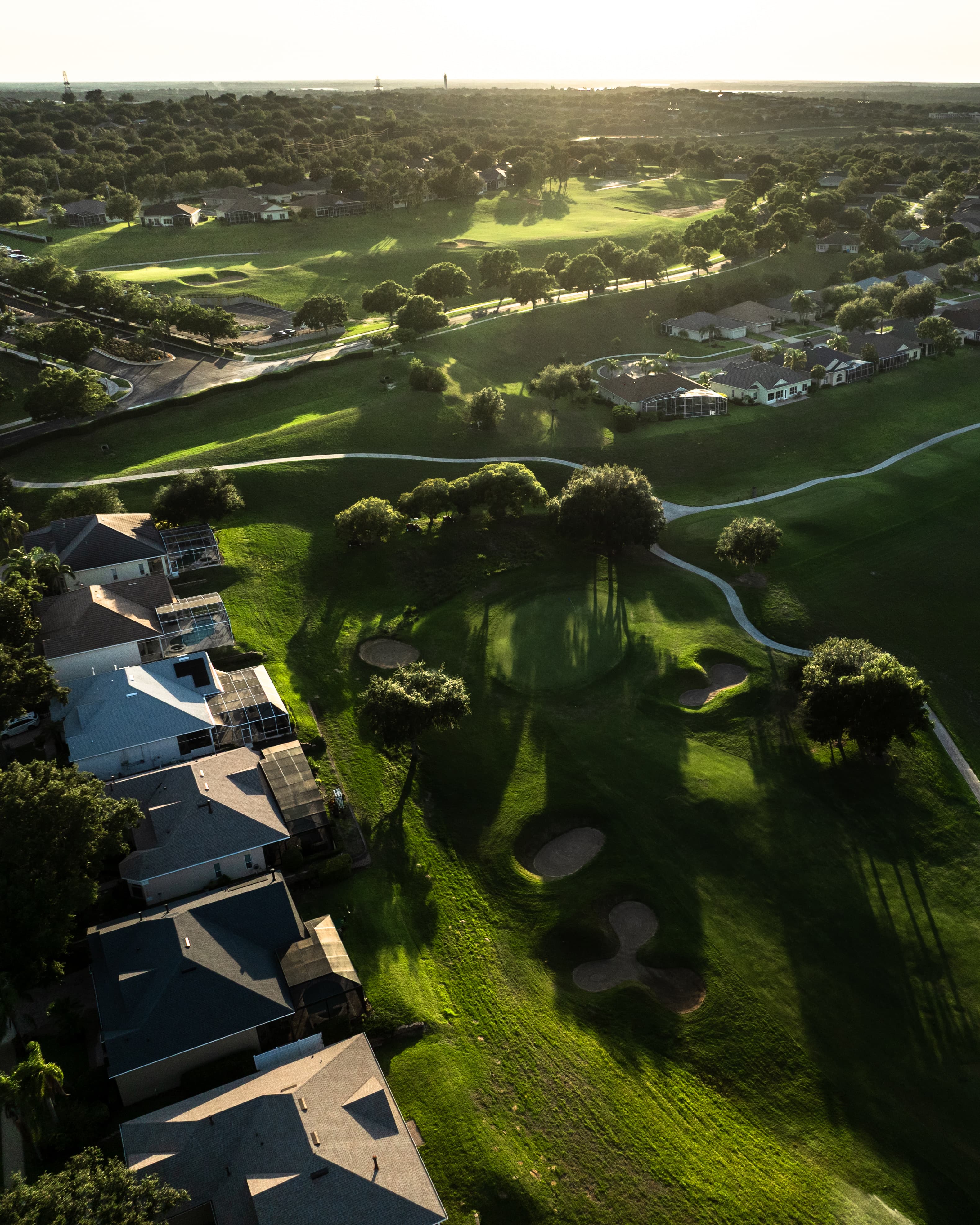 Aerial view of the full Clermont National course layout