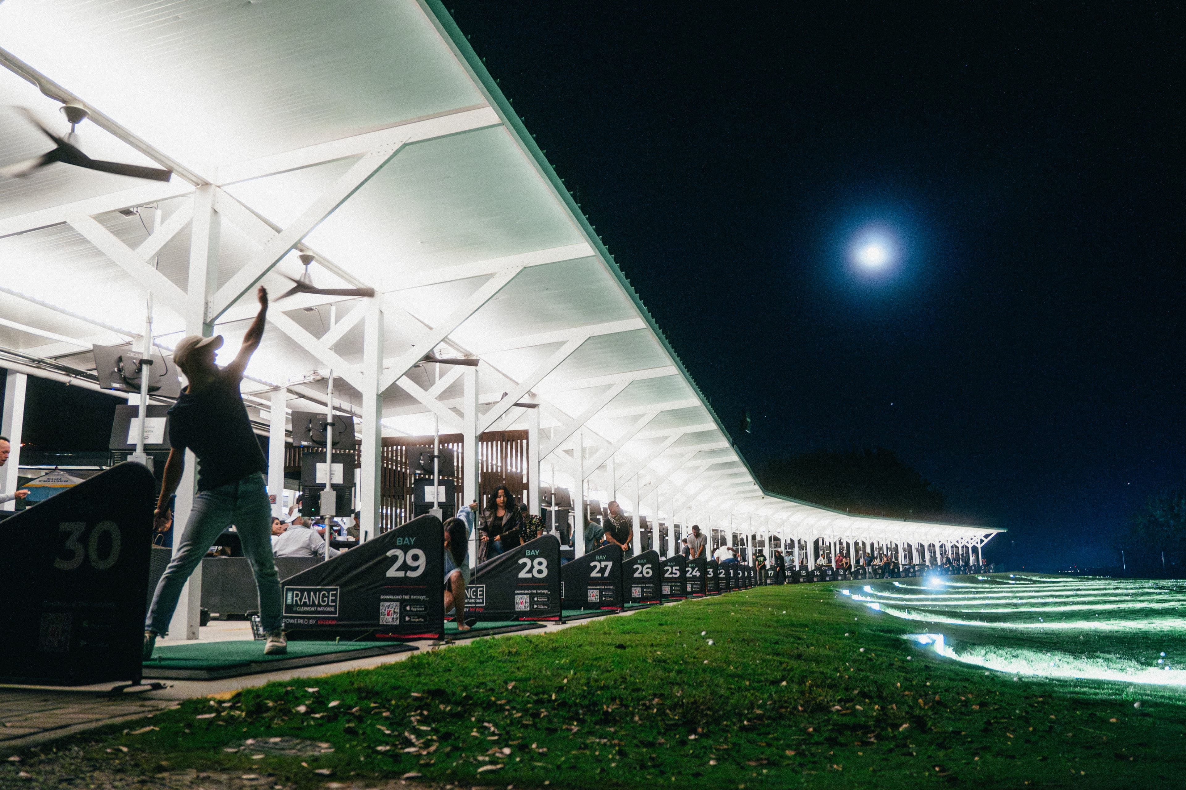 Clermont National driving range at night